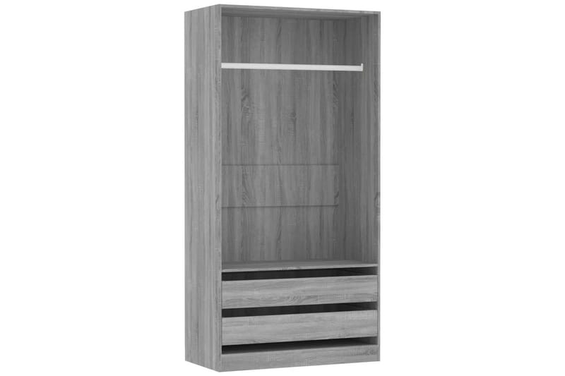 beBasic Garderobe grå sonoma 100x50x200 cm konstruert tre - GrÃ¥ - Oppbevaring - Klesoppbevaring - Garderober & garderobesystem