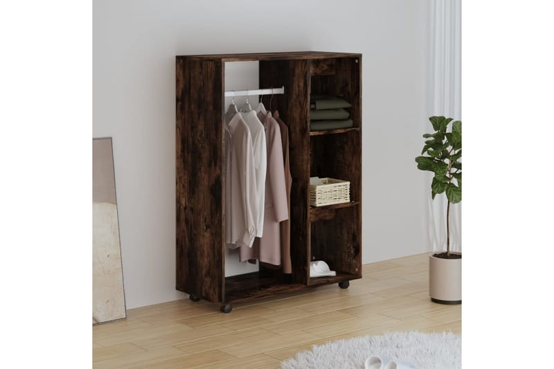 beBasic Garderobe røkt eik 80x40x110 cm konstruert tre - Brun - Oppbevaring - Klesoppbevaring - Garderober & garderobesystem