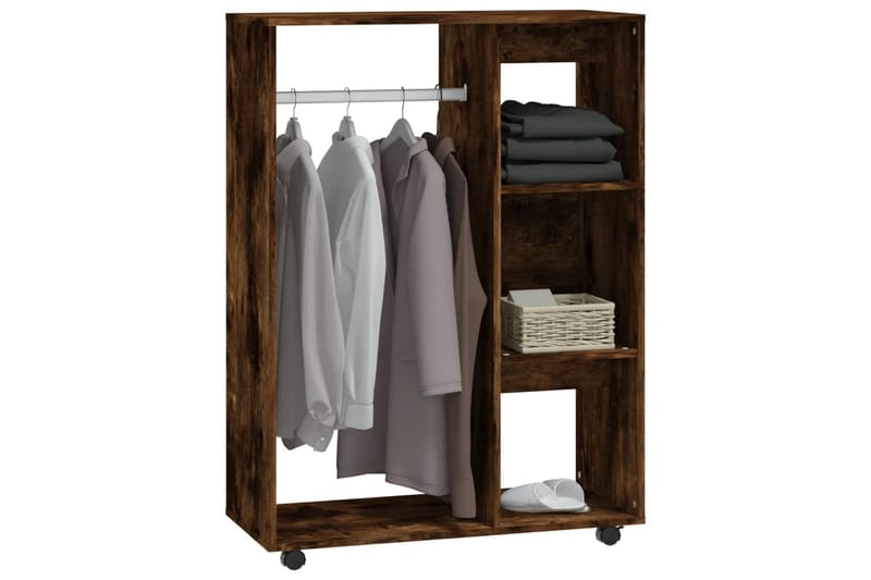 beBasic Garderobe røkt eik 80x40x110 cm konstruert tre - Brun - Oppbevaring - Klesoppbevaring - Garderober & garderobesystem