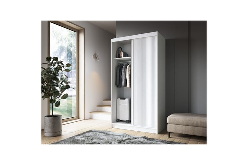 Biancco Garderobe 120x220 cm - Hvit - Oppbevaring - Klesoppbevaring - Garderober & garderobesystem