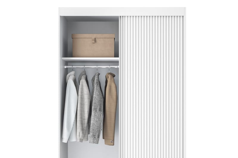 Biancco Garderobe 120x220 cm - Hvit - Oppbevaring - Klesoppbevaring - Garderober & garderobesystem