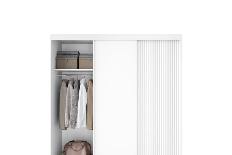 Biancco Garderobe 120x220 cm - Hvit - Oppbevaring - Klesoppbevaring - Garderober & garderobesystem