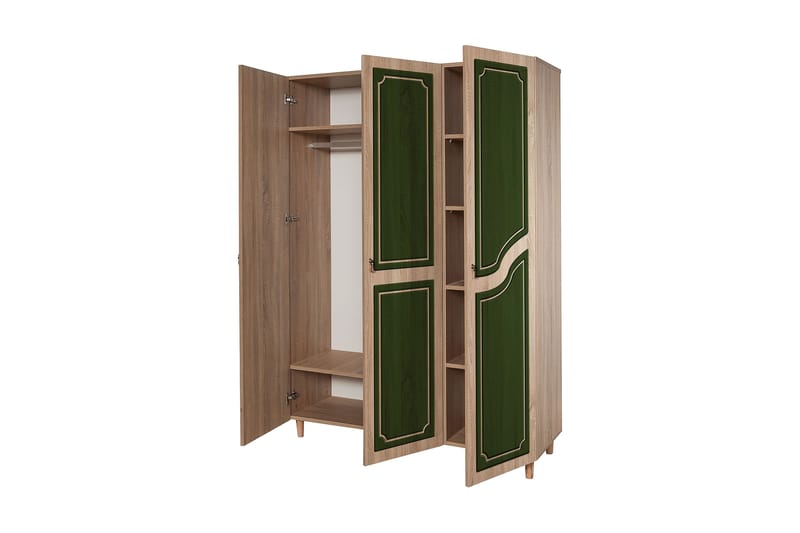 Brokind Garderobe 135 cm - Brun/Grønn - Oppbevaring - Klesoppbevaring - Garderober & garderobesystem