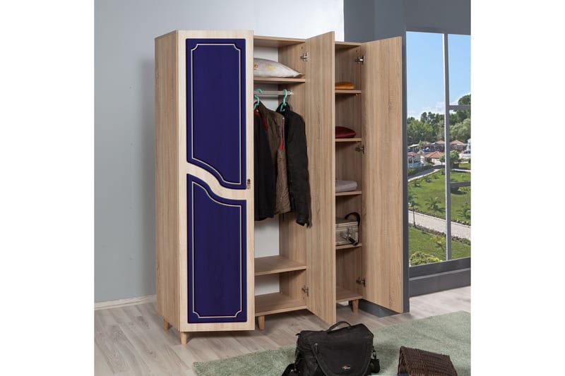 Brokind Garderobe 135 cm - Brun/Lilla - Oppbevaring - Klesoppbevaring - Garderober & garderobesystem