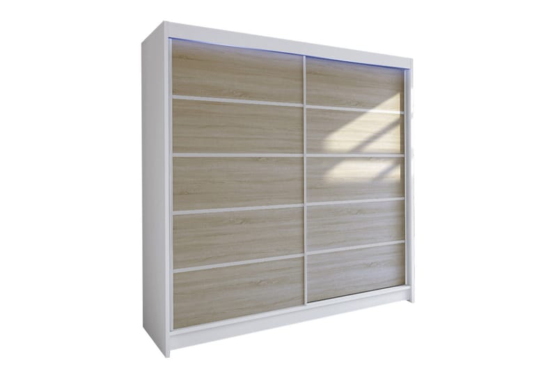 Canderbury Garderobe 180x215 cm - Brun/Hvit - Oppbevaring - Klesoppbevaring - Garderober & garderobesystem