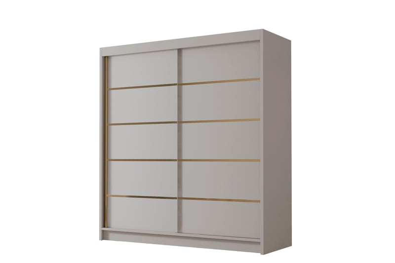 Chavez Garderobe 180x215 cm - Beige - Oppbevaring - Klesoppbevaring - Garderober & garderobesystem