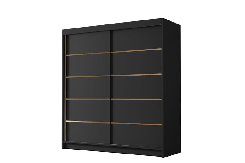 Chavez Garderobe 180x215 cm - Svart - Oppbevaring - Klesoppbevaring - Garderober & garderobesystem