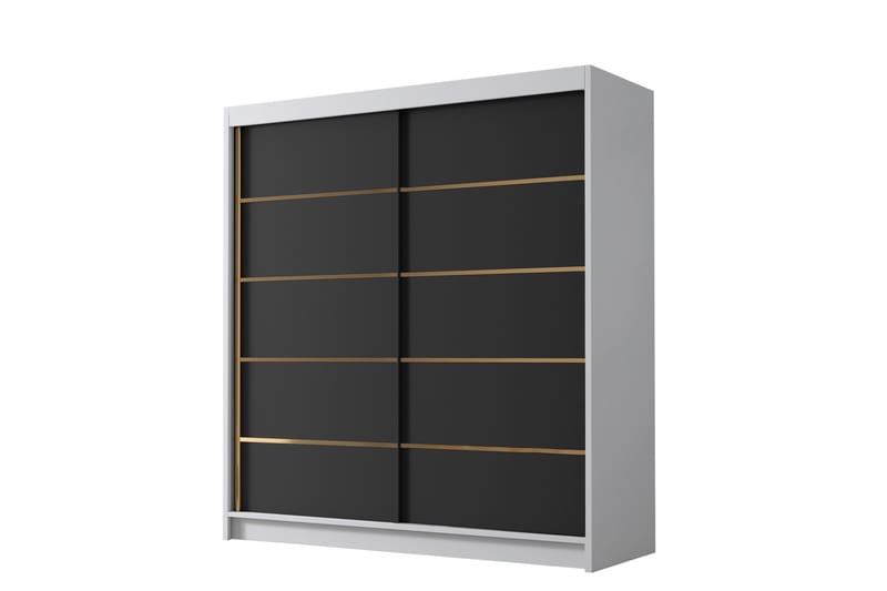 Chavez Garderobe 180x215 cm - Svart/Hvit - Oppbevaring - Klesoppbevaring - Garderober & garderobesystem