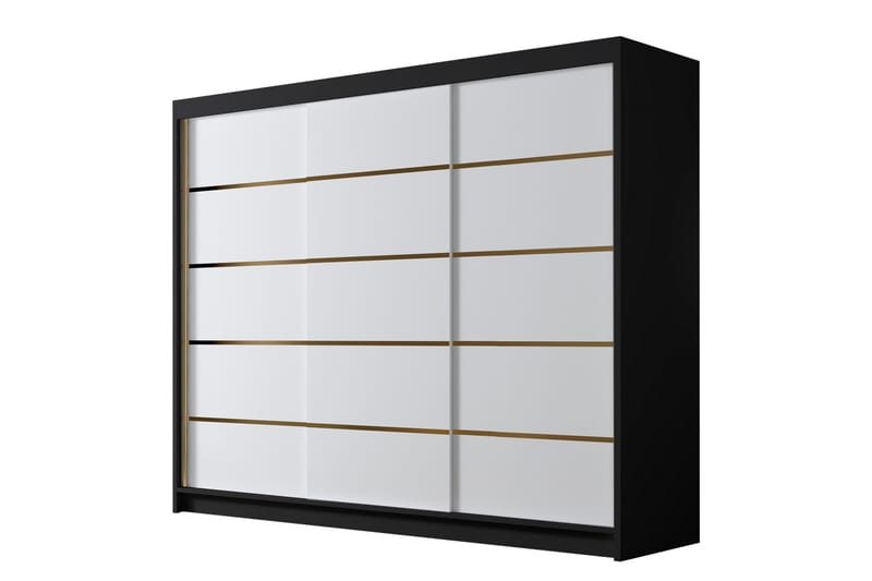 Cinerea Garderobe 250x215 cm - Hvit/Svart - Oppbevaring - Klesoppbevaring - Garderober & garderobesystem