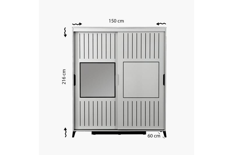 Comfortale Garderobe 150 - Oppbevaring - Klesoppbevaring - Garderober & garderobesystem