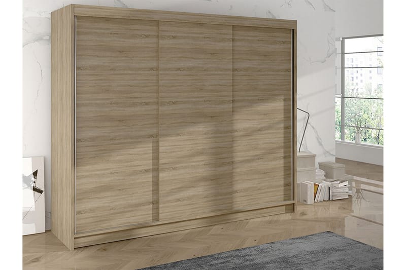 Cyria Garderobe 200x215 cm - Beige - Oppbevaring - Klesoppbevaring - Garderober & garderobesystem