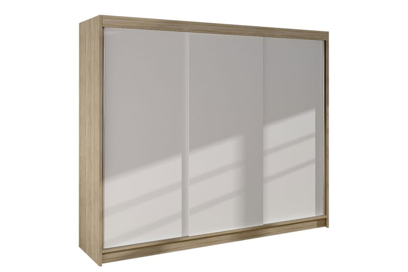 Cyria Garderobe 200x215 cm - Beige/Hvit - Oppbevaring - Klesoppbevaring - Garderober & garderobesystem