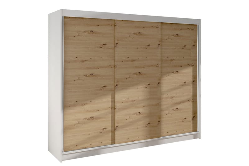 Cyria Garderobe 200x215 cm - Brun/Hvit - Oppbevaring - Klesoppbevaring - Garderober & garderobesystem