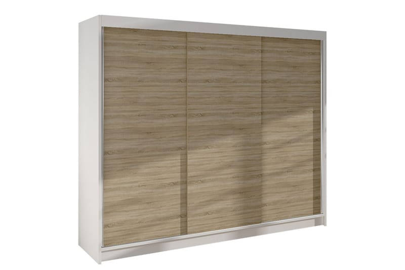 Cyria Garderobe 200x215 cm - Brun/Hvit - Oppbevaring - Klesoppbevaring - Garderober & garderobesystem