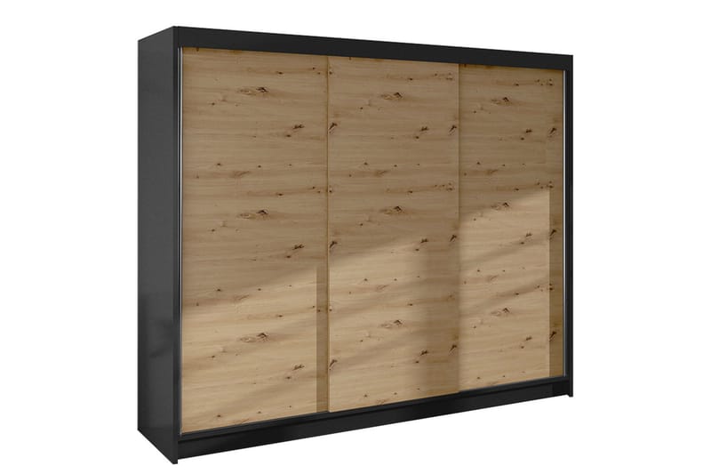 Cyria Garderobe 200x215 cm - Brun/Svart - Oppbevaring - Klesoppbevaring - Garderober & garderobesystem