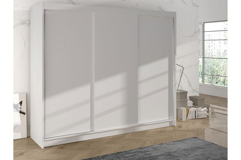 Cyria Garderobe 200x215 cm - Hvit - Oppbevaring - Klesoppbevaring - Garderober & garderobesystem