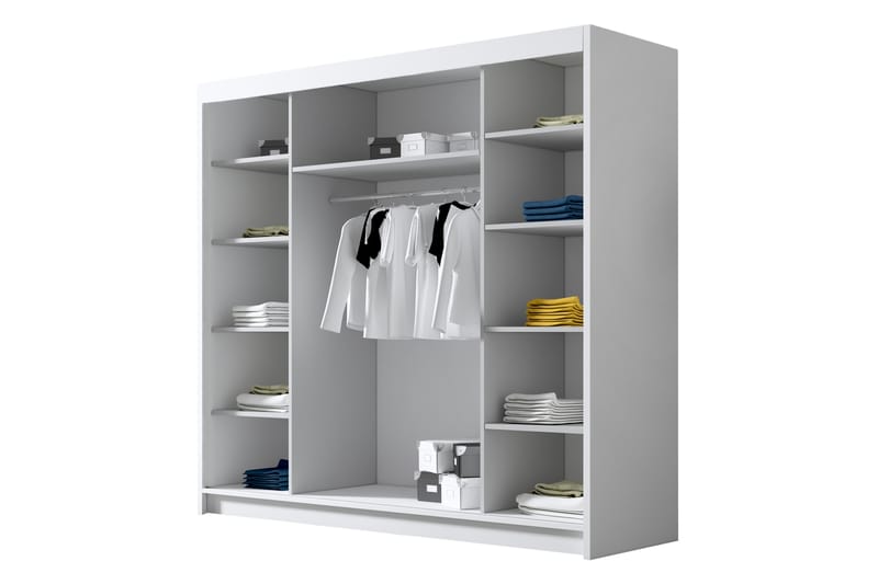 Dianna Garderobe 200x215 cm - Hvit - Oppbevaring - Klesoppbevaring - Garderober & garderobesystem