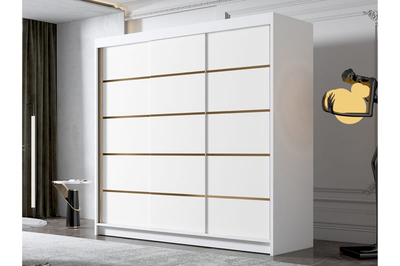 Dianna Garderobe 200x215 cm - Hvit - Oppbevaring - Klesoppbevaring - Garderober & garderobesystem