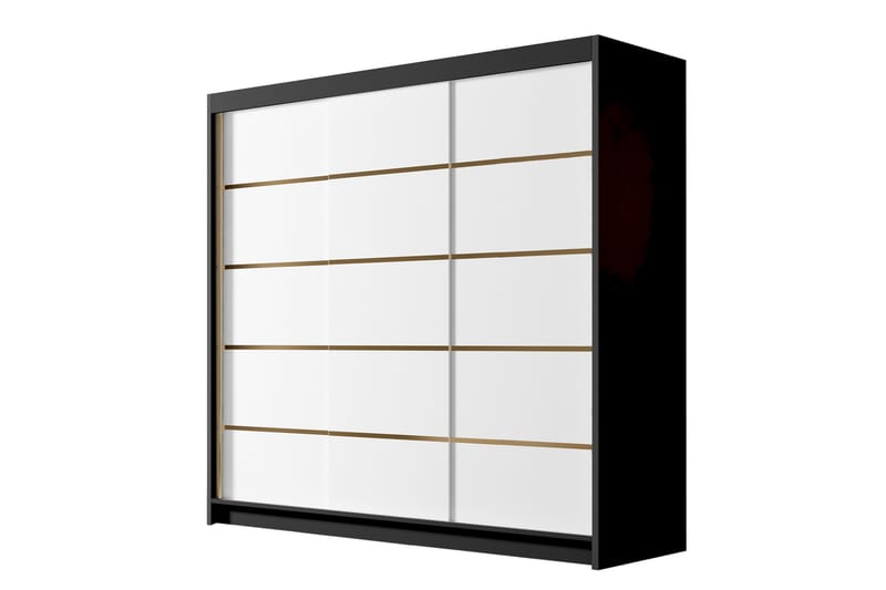 Dianna Garderobe 200x215 cm - Hvit/Svart - Oppbevaring - Klesoppbevaring - Garderober & garderobesystem