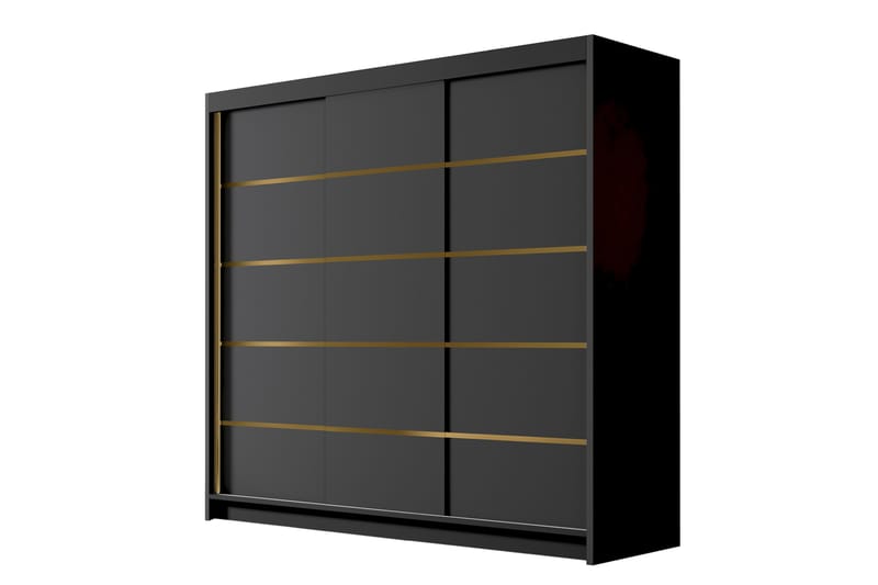 Dianna Garderobe 200x215 cm - Svart - Oppbevaring - Klesoppbevaring - Garderober & garderobesystem