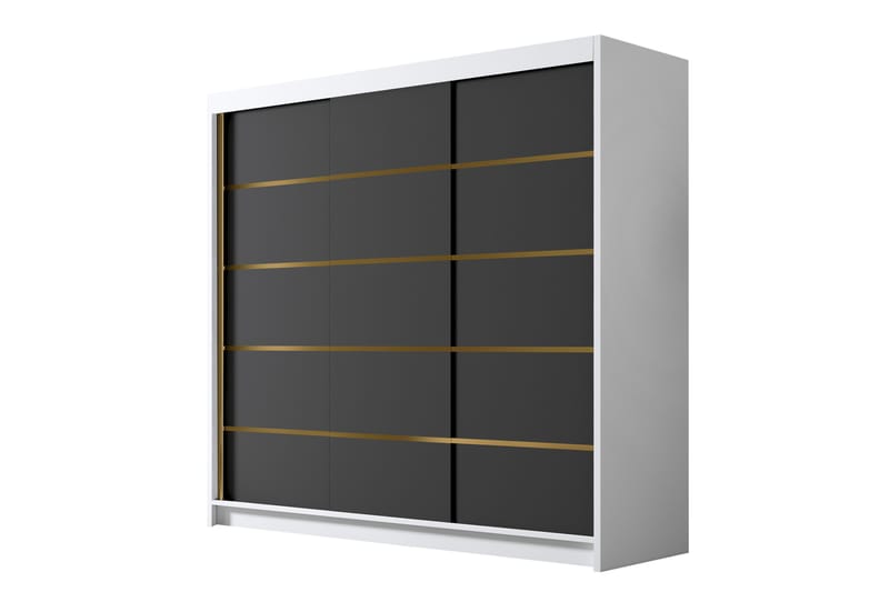 Dianna Garderobe 200x215 cm - Svart/Hvit - Oppbevaring - Klesoppbevaring - Garderober & garderobesystem