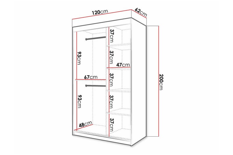 Dunvegan Garderobe - Hvid - Oppbevaring - Klesoppbevaring - Garderober & garderobesystem