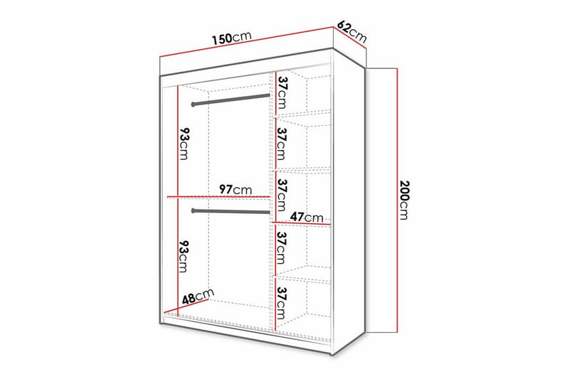 Dunvegan Garderobe - Hvid - Oppbevaring - Klesoppbevaring - Garderober & garderobesystem