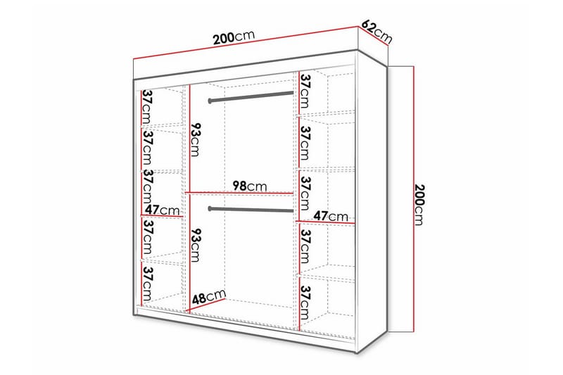 Dunvegan Garderobe - Hvid - Oppbevaring - Klesoppbevaring - Garderober & garderobesystem