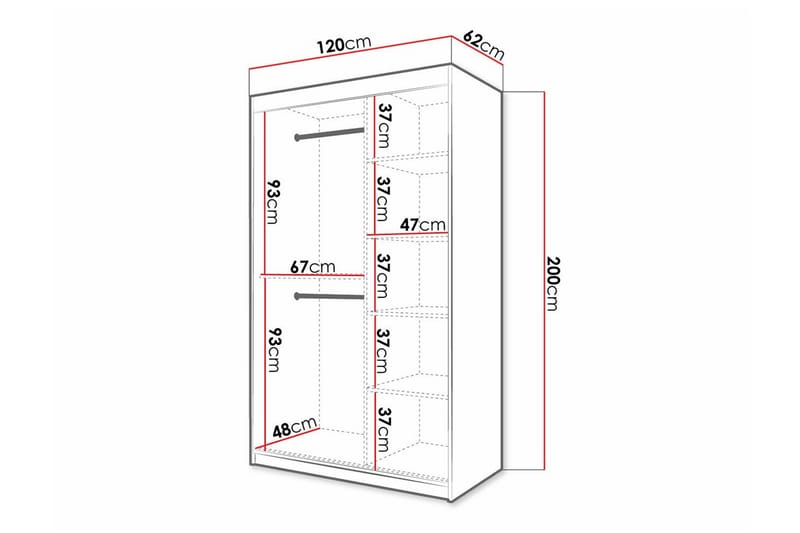 Dunvegan Garderobe - Svart - Oppbevaring - Klesoppbevaring - Garderober & garderobesystem