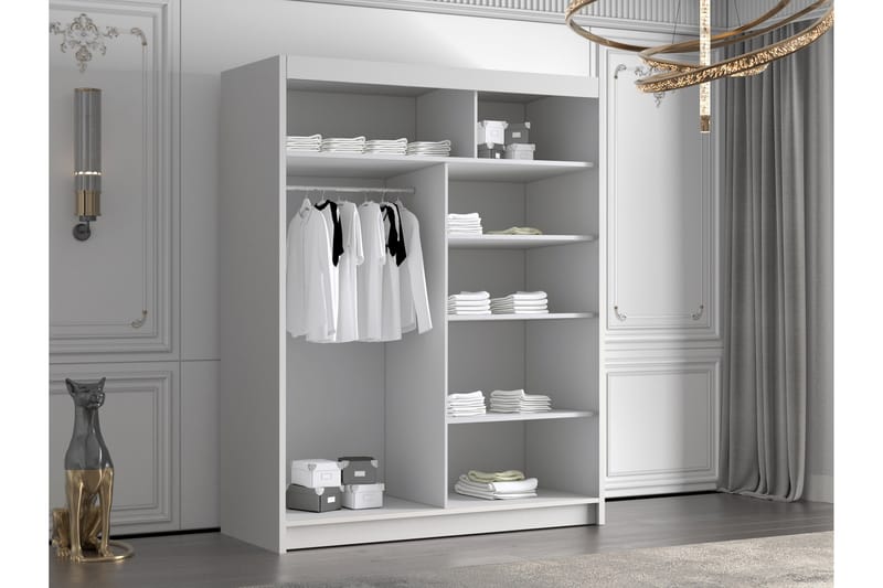 Emet Garderobe 150x200 cm - Beige - Oppbevaring - Klesoppbevaring - Garderober & garderobesystem