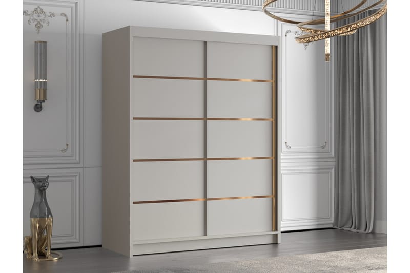 Emet Garderobe 150x200 cm - Beige - Oppbevaring - Klesoppbevaring - Garderober & garderobesystem