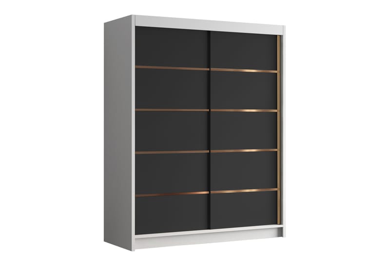 Emet Garderobe 150x200 cm - Svart/Hvit - Oppbevaring - Klesoppbevaring - Garderober & garderobesystem