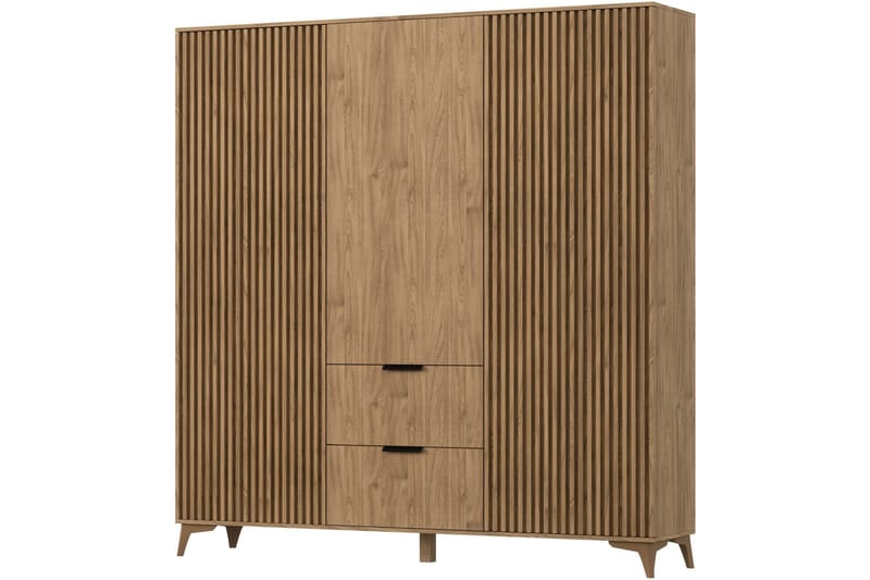 Entsian Garderobe 185x192 cm - Brun - Oppbevaring - Klesoppbevaring - Garderober & garderobesystem