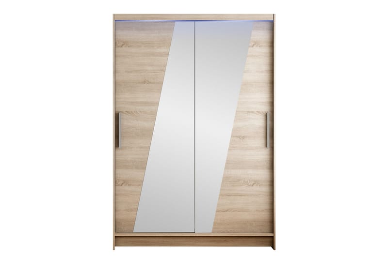 Estella Garderobe med Speil 120x200 cm - Beige - Oppbevaring - Klesoppbevaring - Garderober & garderobesystem