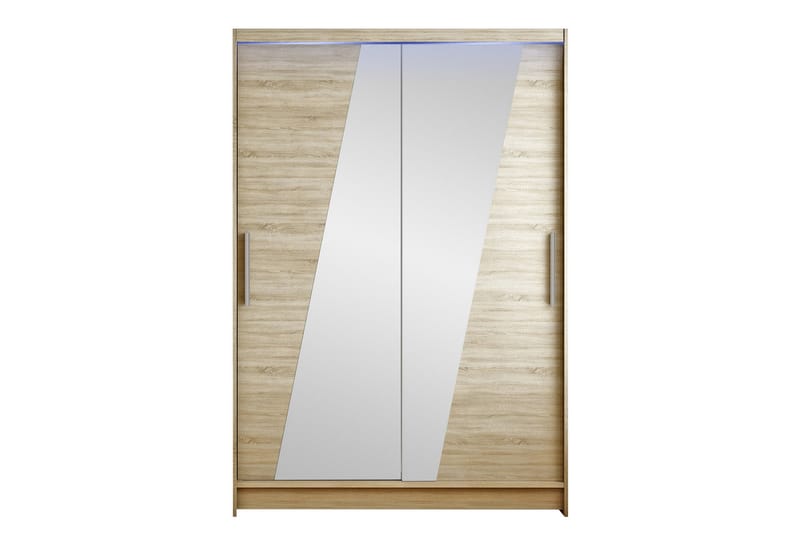 Estella Garderobe med Speil 120x200 cm - Beige - Oppbevaring - Klesoppbevaring - Garderober & garderobesystem