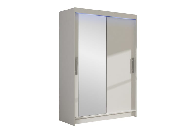 Estella Garderobe med Speil 120x200 cm - Hvit - Oppbevaring - Klesoppbevaring - Garderober & garderobesystem