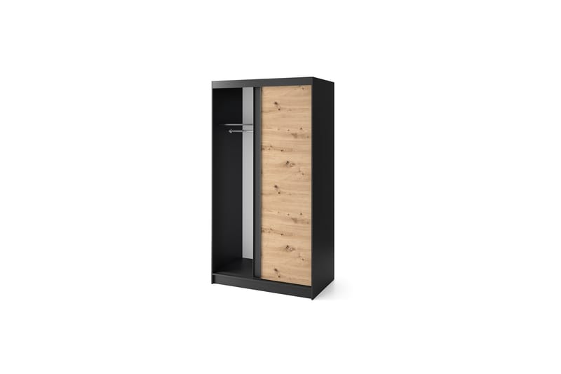 Esville Garderobe 120x220 cm - Brun - Oppbevaring - Klesoppbevaring - Garderober & garderobesystem