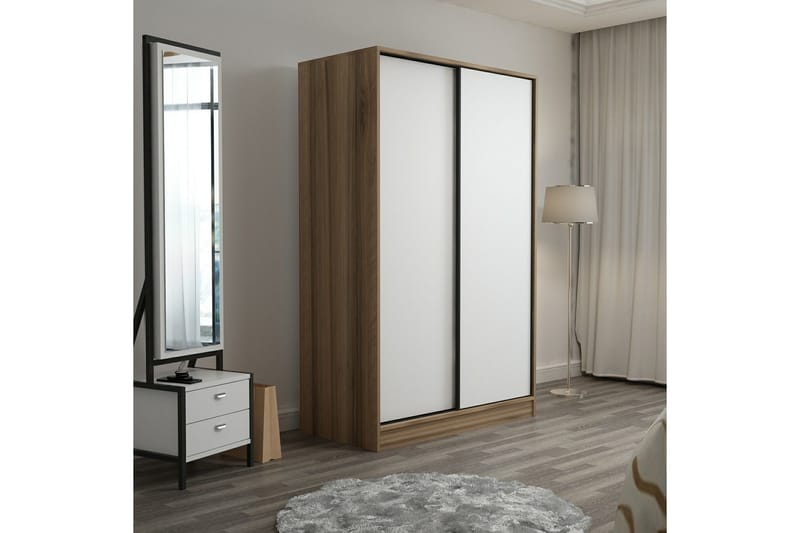 Fruitland Garderobe 120 cm - Hvit/Brun - Oppbevaring - Klesoppbevaring - Garderober & garderobesystem