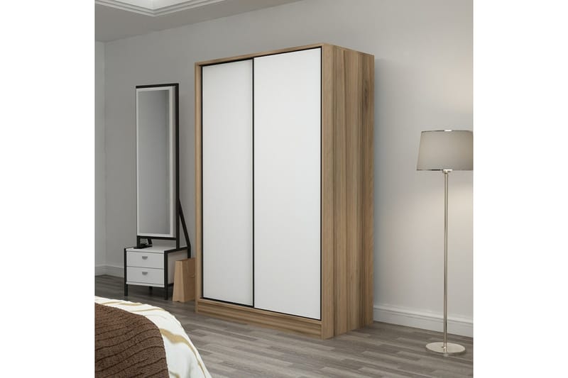 Fruitland Garderobe 120 cm - Hvit/Brun - Oppbevaring - Klesoppbevaring - Garderober & garderobesystem