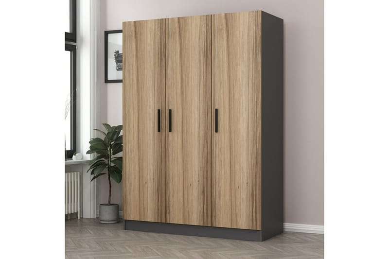 Fruitland Garderobe 135 cm - Antrasitt - Oppbevaring - Klesoppbevaring - Garderober & garderobesystem