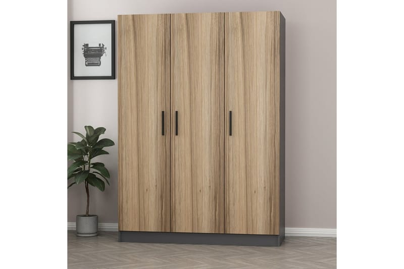 Fruitland Garderobe 135 cm - Antrasitt - Oppbevaring - Klesoppbevaring - Garderober & garderobesystem