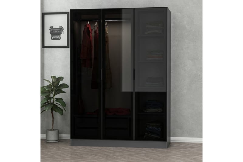 Fruitland Garderobe 135 cm - Antrasitt - Oppbevaring - Klesoppbevaring - Garderober & garderobesystem