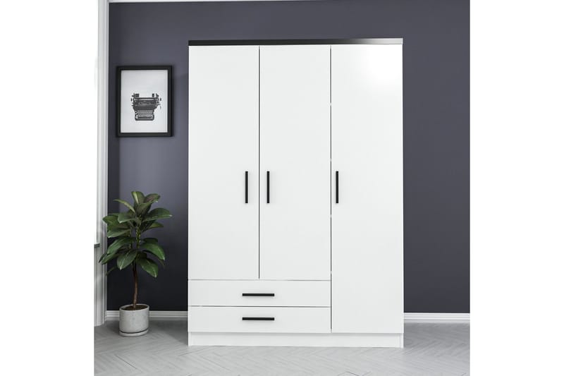 Fruitland Garderobe 135 cm - Hvit - Oppbevaring - Klesoppbevaring - Garderober & garderobesystem