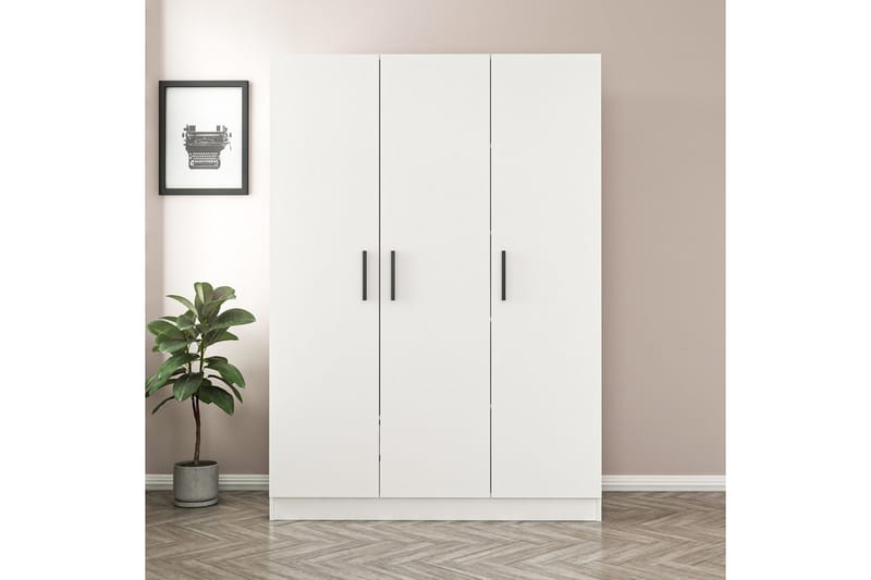 Fruitland Garderobe 135 cm - Hvit - Oppbevaring - Klesoppbevaring - Garderober & garderobesystem