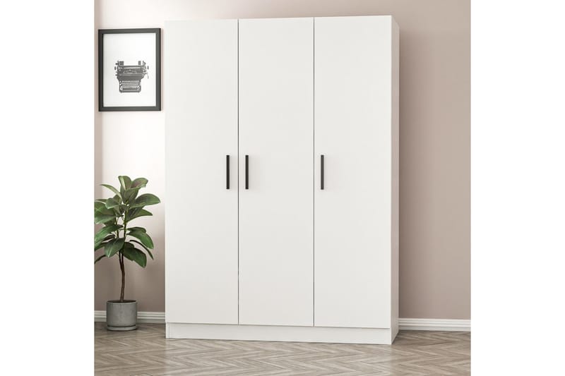 Fruitland Garderobe 135 cm - Hvit - Oppbevaring - Klesoppbevaring - Garderober & garderobesystem