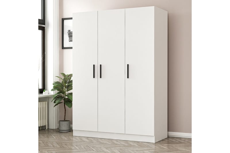 Fruitland Garderobe 135 cm - Hvit - Oppbevaring - Klesoppbevaring - Garderober & garderobesystem