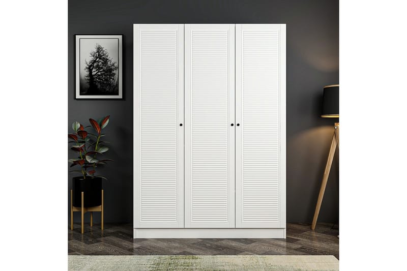 Fruitland Garderobe 135 cm - Hvit - Oppbevaring - Klesoppbevaring - Garderober & garderobesystem