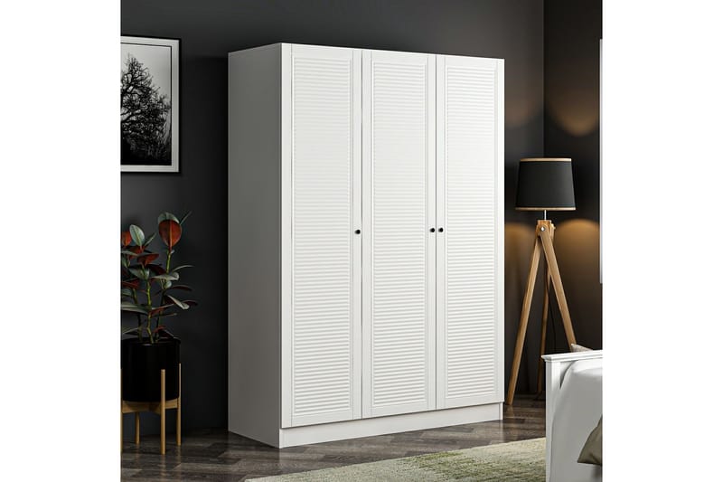 Fruitland Garderobe 135 cm - Hvit - Oppbevaring - Klesoppbevaring - Garderober & garderobesystem