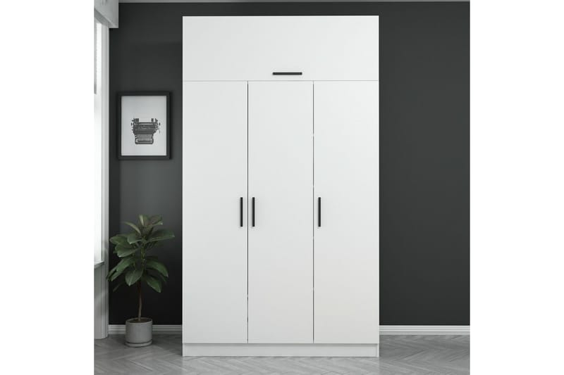 Fruitland Garderobe 135 cm - Hvit - Oppbevaring - Klesoppbevaring - Garderober & garderobesystem