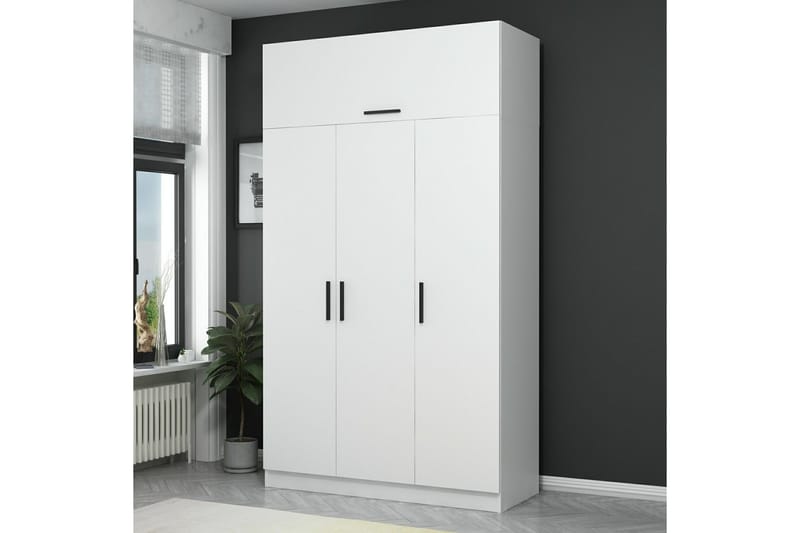 Fruitland Garderobe 135 cm - Hvit - Oppbevaring - Klesoppbevaring - Garderober & garderobesystem